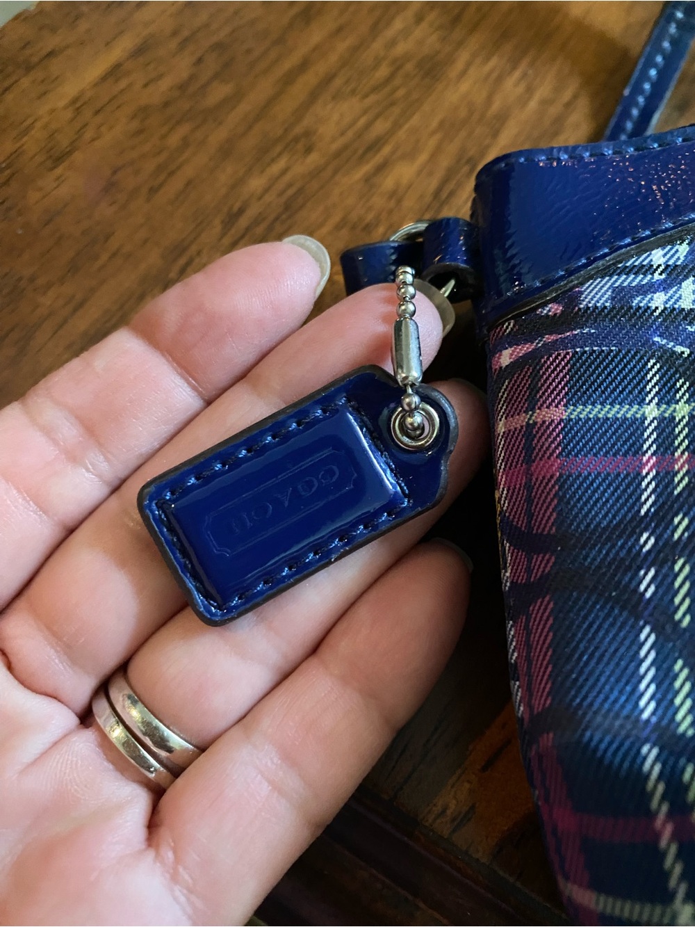 Coach Poppy Plaid wristlet - Picture 9 of 9